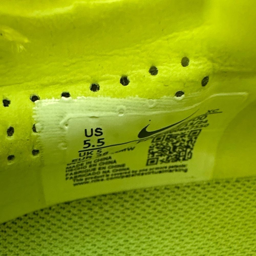 Nike Kids Neon Yellow Soccer Cleats with Black Swoosh - Picture 4 of 4